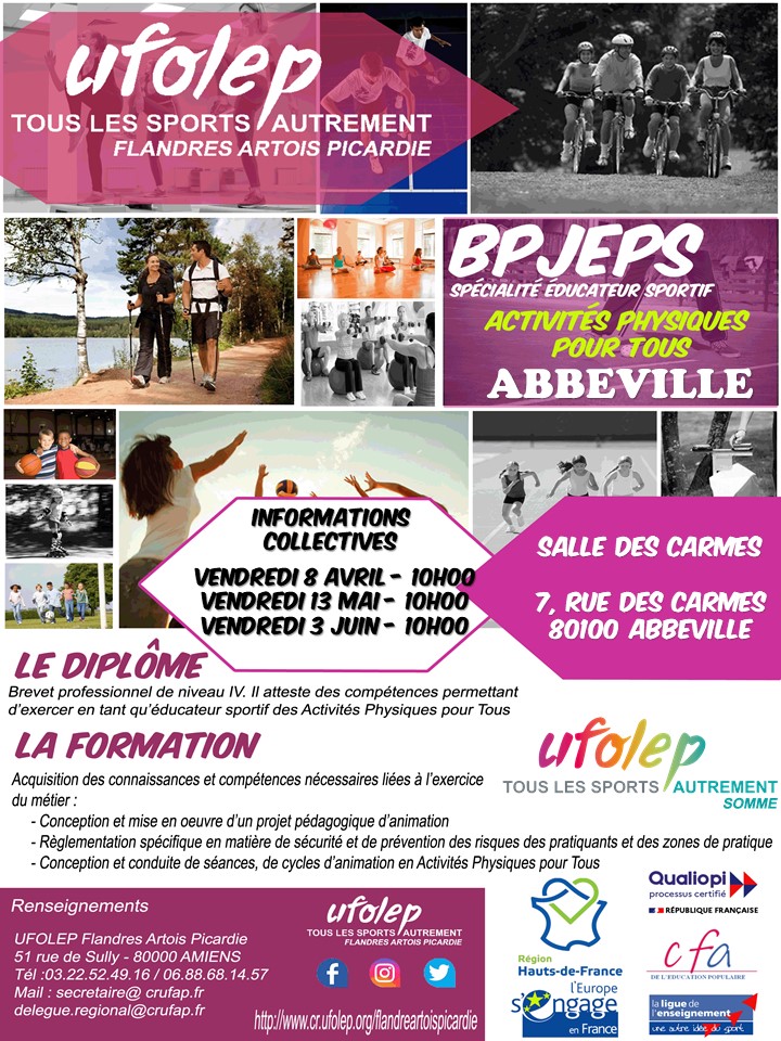 Ufolep 80 Calendrier 2023 Ufolep - - Formation Bpjeps Apt - Abbeville (80) - 22-23