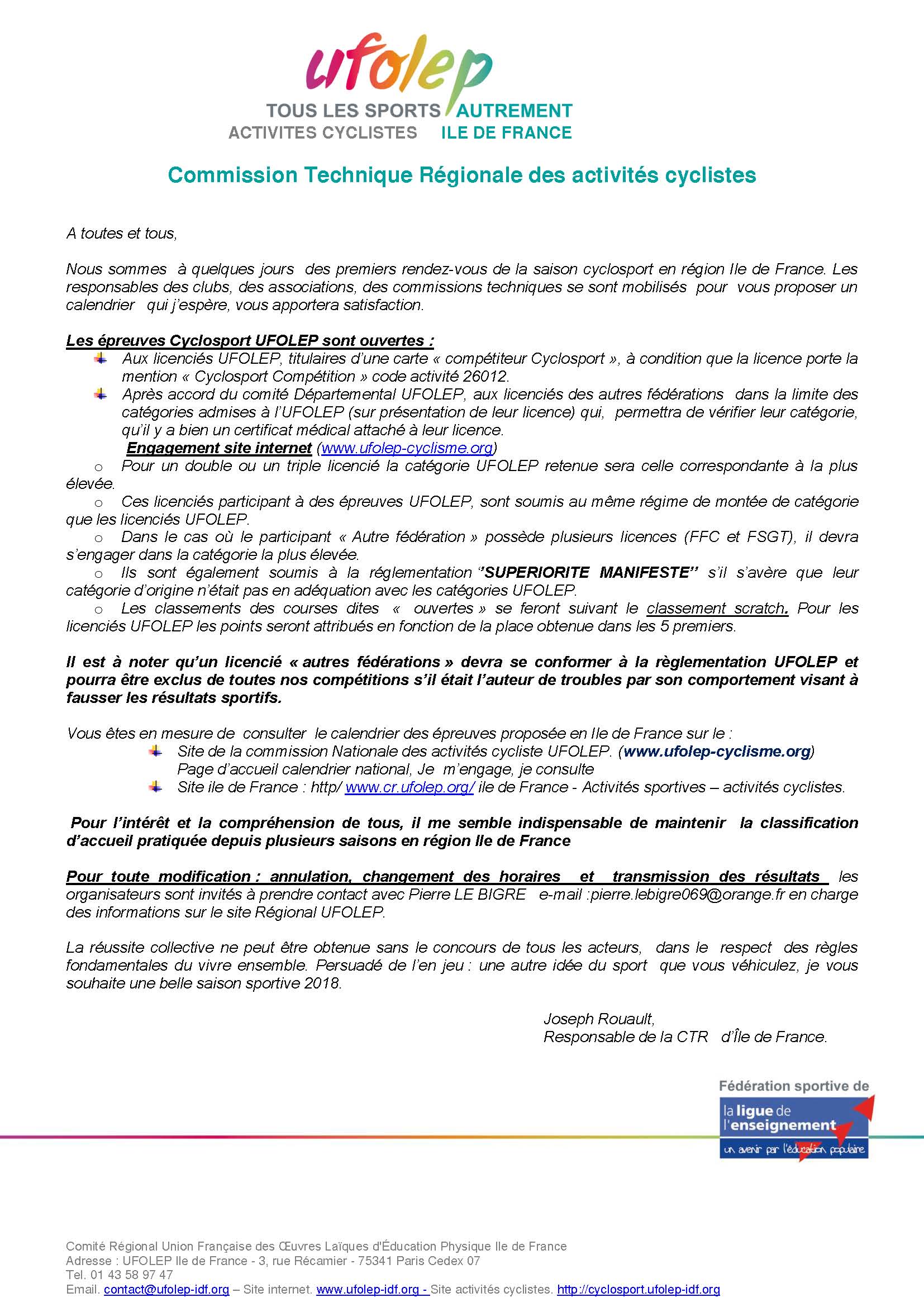 Calendrier Ufolep Idf 2023 Le Calendrier Ufolep Ile De France Route - Le Blog Du Dreux Cc