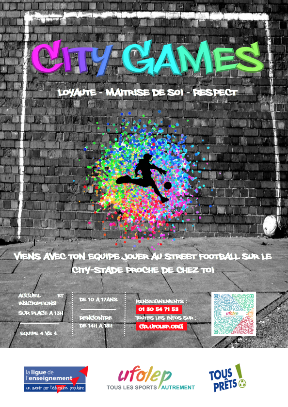 Tous Prêts city games UFOLEP Affiche city games UFOLEP
